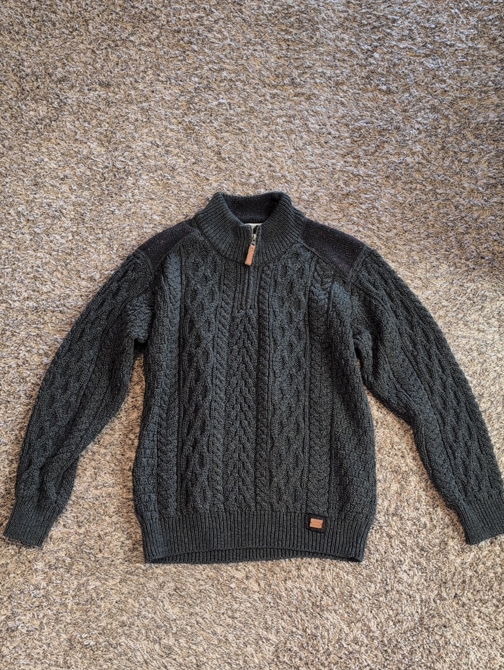 Aran 100% Merino Wool Sweater, L